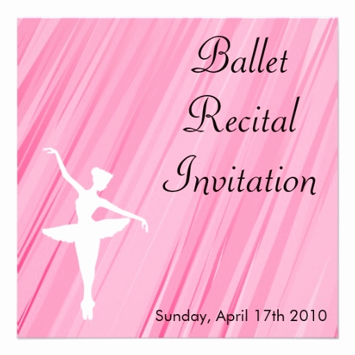 Recital Invitation Template Free Inspirational Ballet Recital