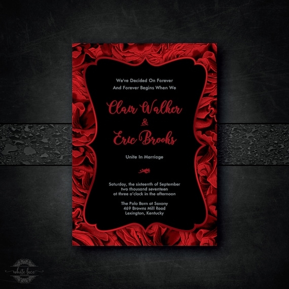 Red And Black Invitation Template