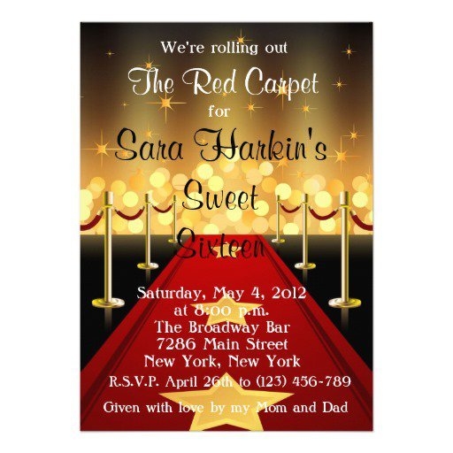 Red Carpet Invitations Templates Invitation Design Blog