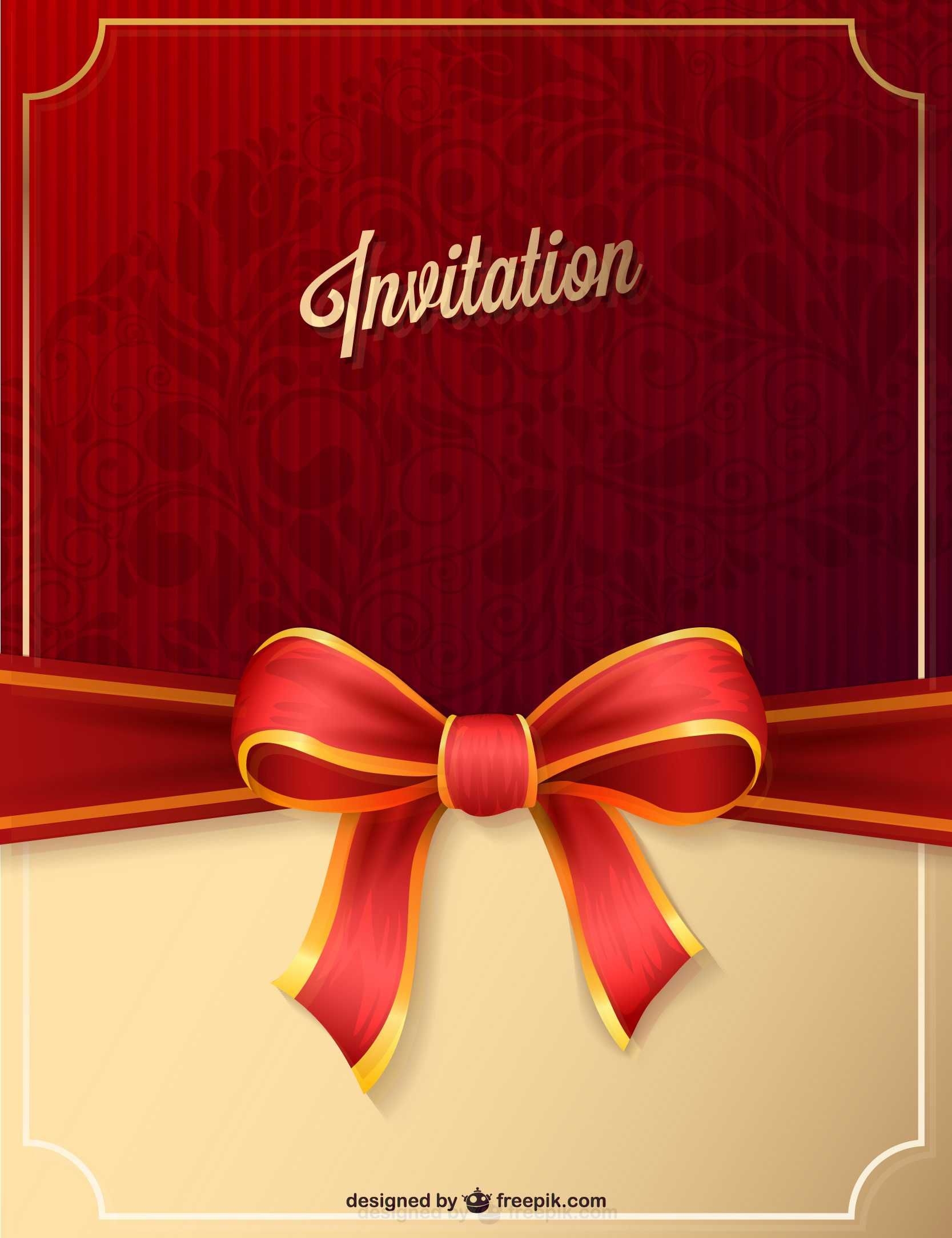 red invitation template