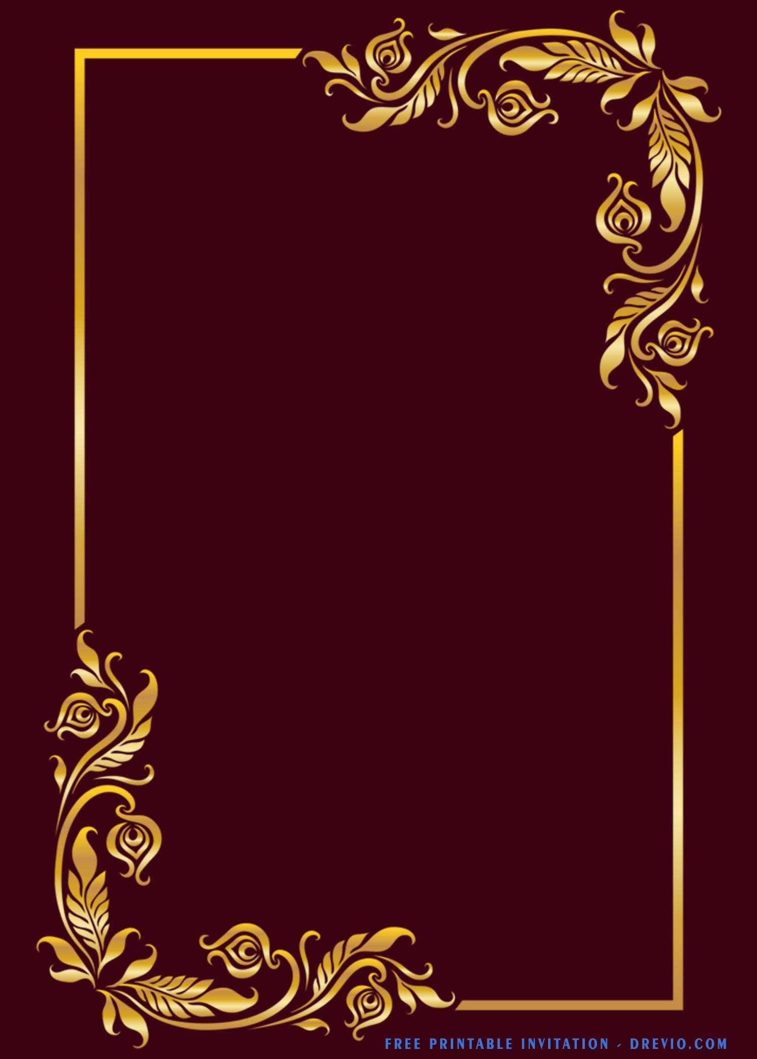 red wedding invitation templates