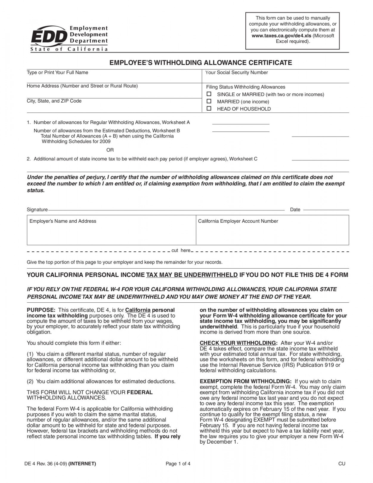 Regular Withholding Allowances Worksheet A Martin Lindelof