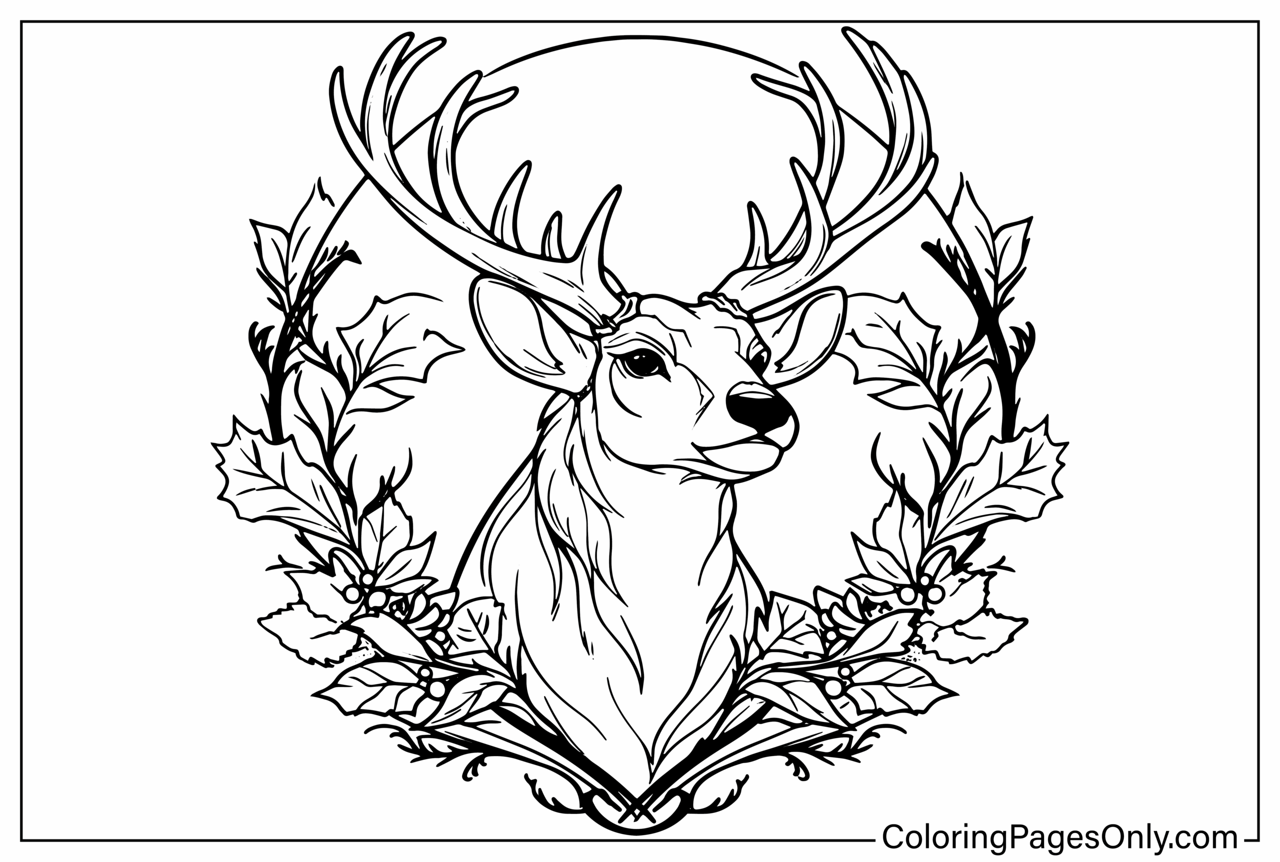 Reindeer Coloring Page Free Free Printable Coloring Pages