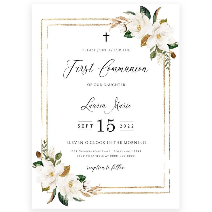 Religious Invitation Card Template