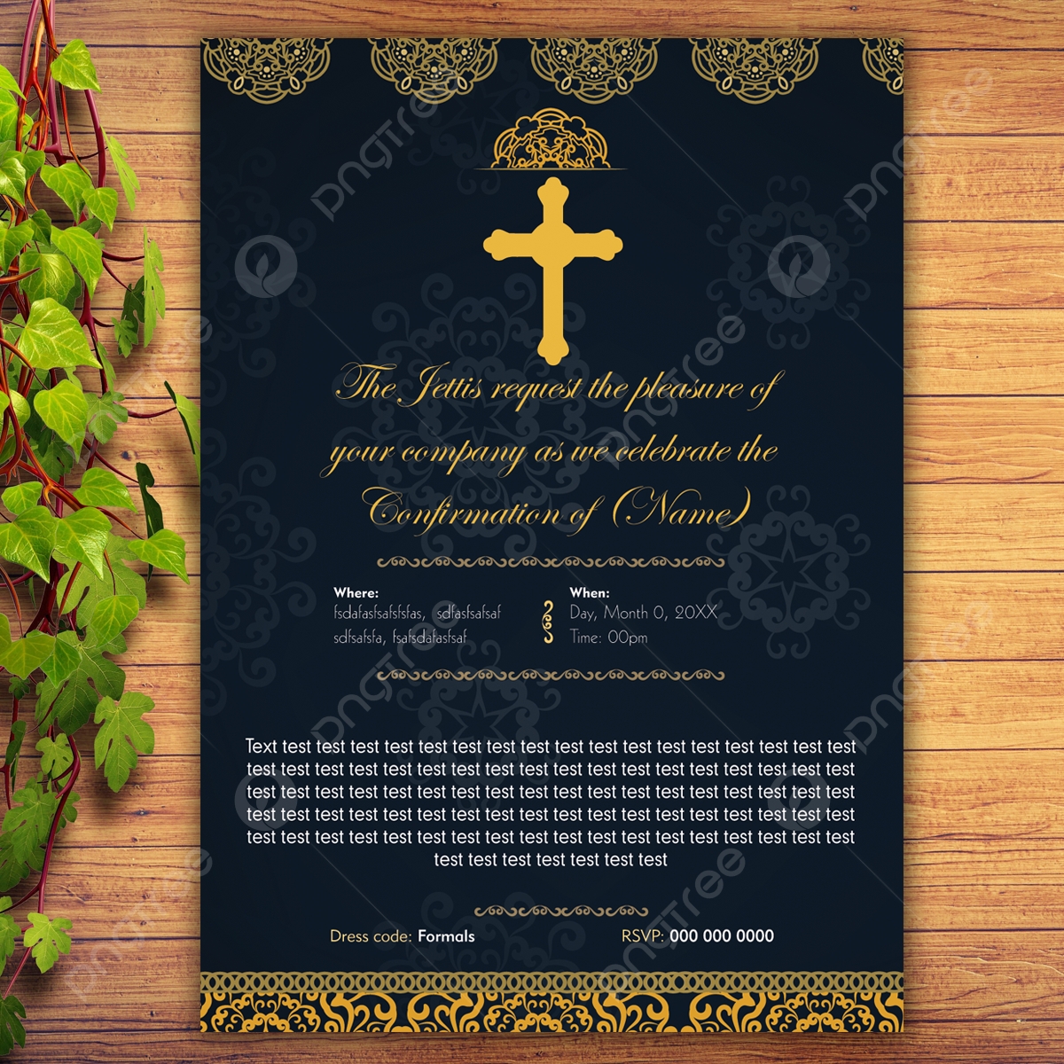 religious invitation card template
