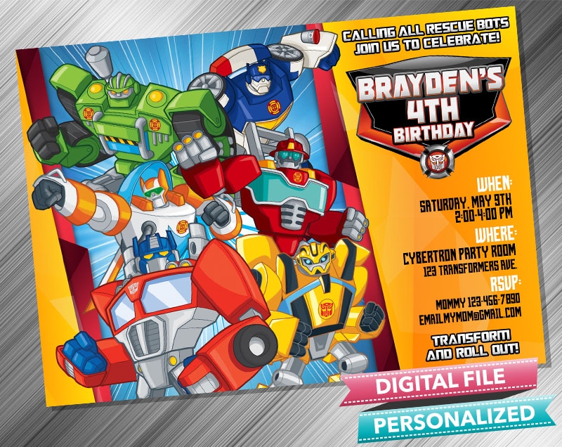 Rescue Bots Invitation