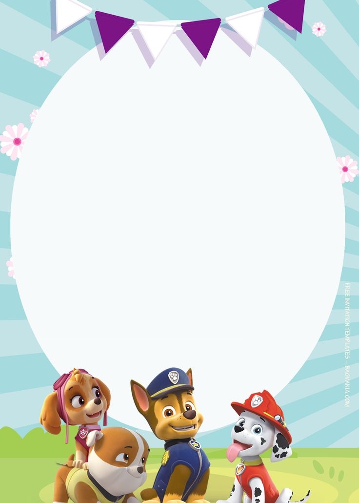 Rescue The Folks With Paw Patrol Birthday Invitation Templates