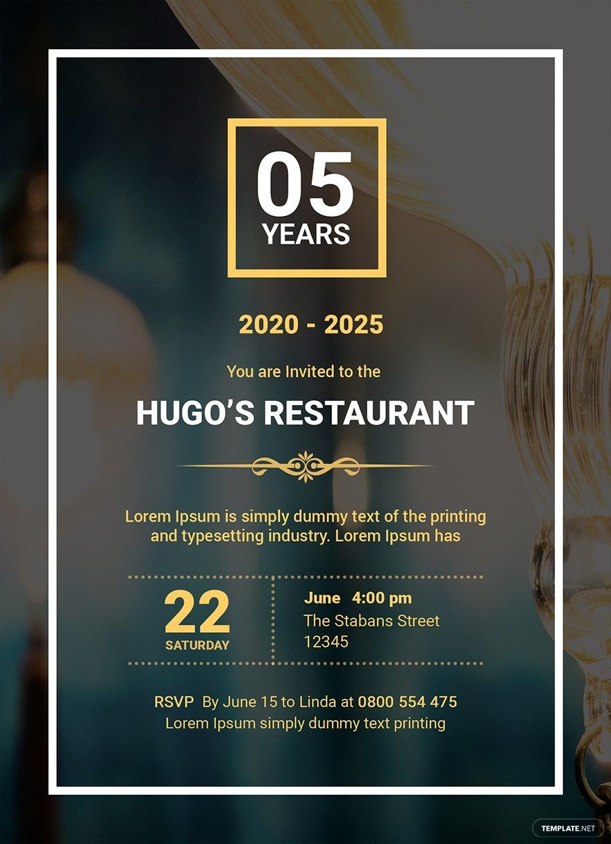 restaurant grand opening invitation templates