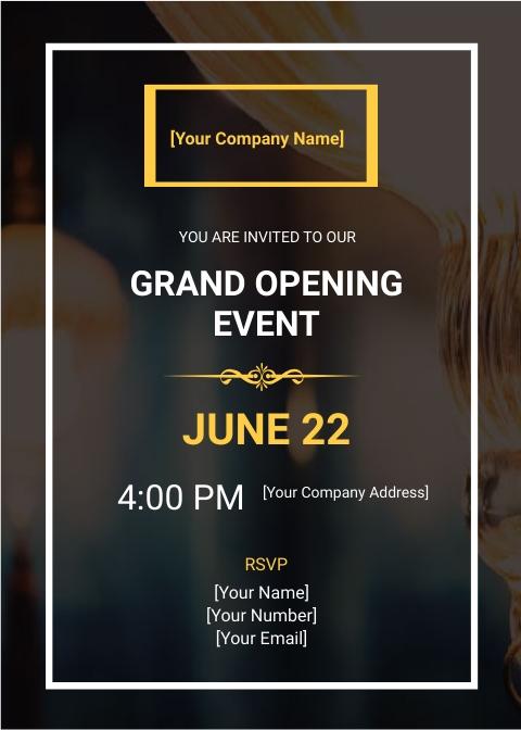 Restaurant Opening Invitation Templates Edit Online Download