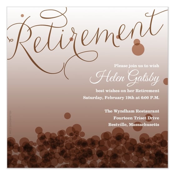 Retirement Card Invitation Template