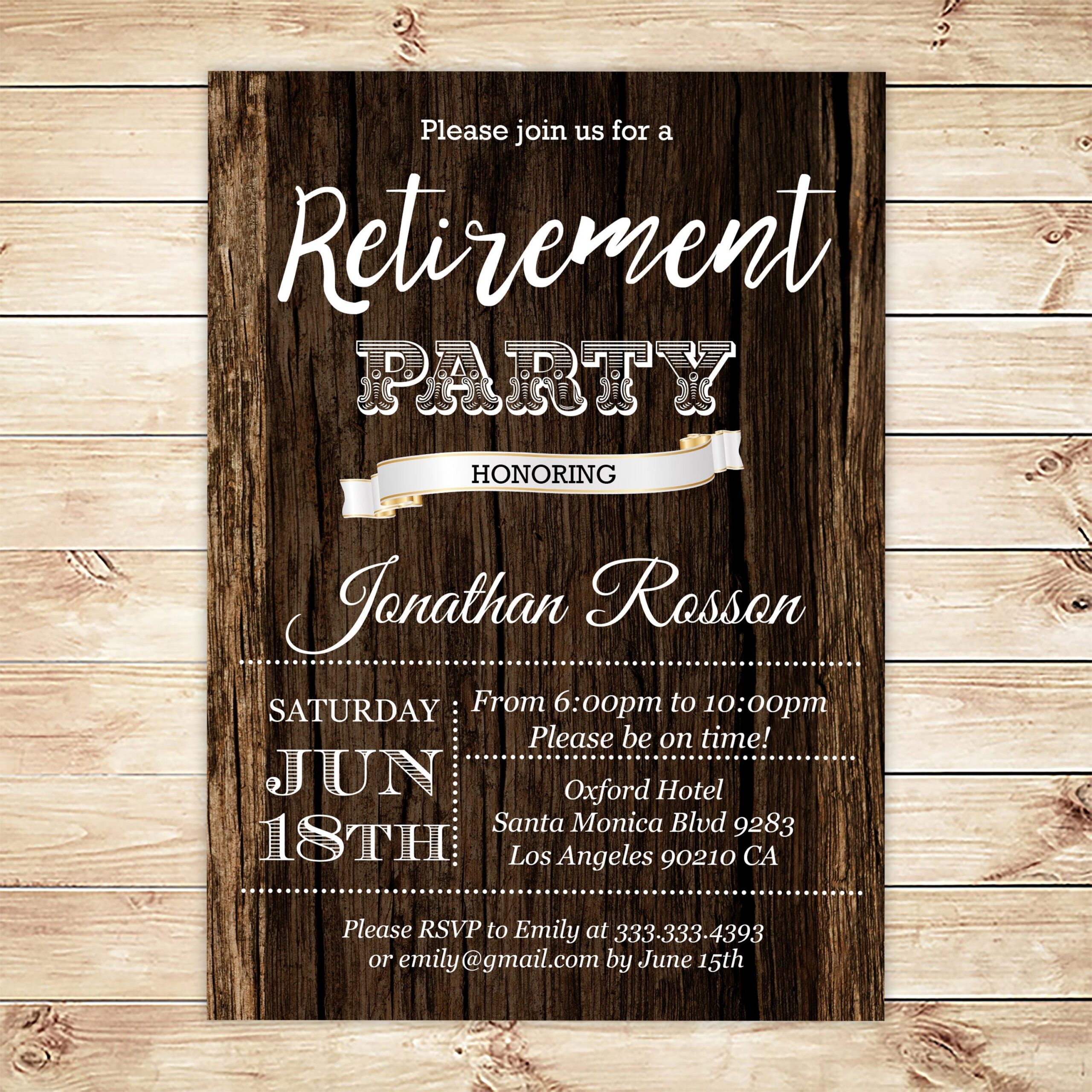 Retirement Invitations Free Templates