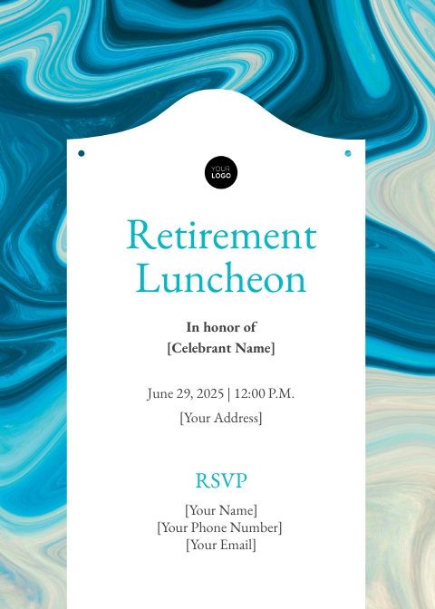 Retirement Luncheon Invitation Template Edit Online Download