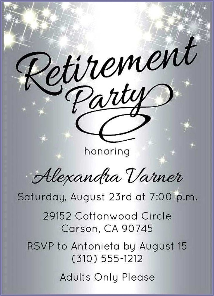 Retirement Party Invitation Photoshop Template Template 1 Resume 