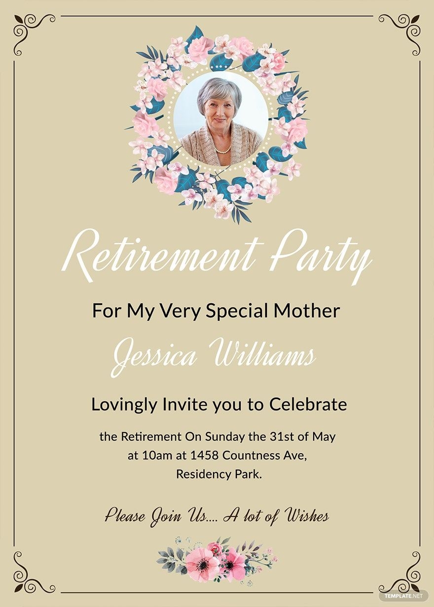 retirement party invitation template word free