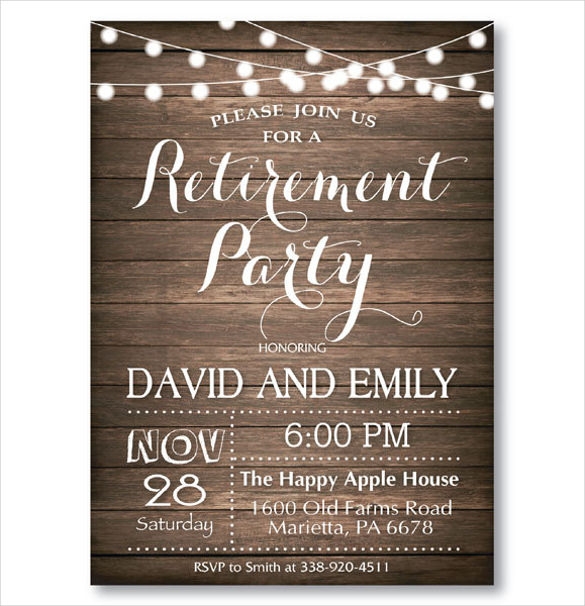 Retirement Party Invitations Free Template