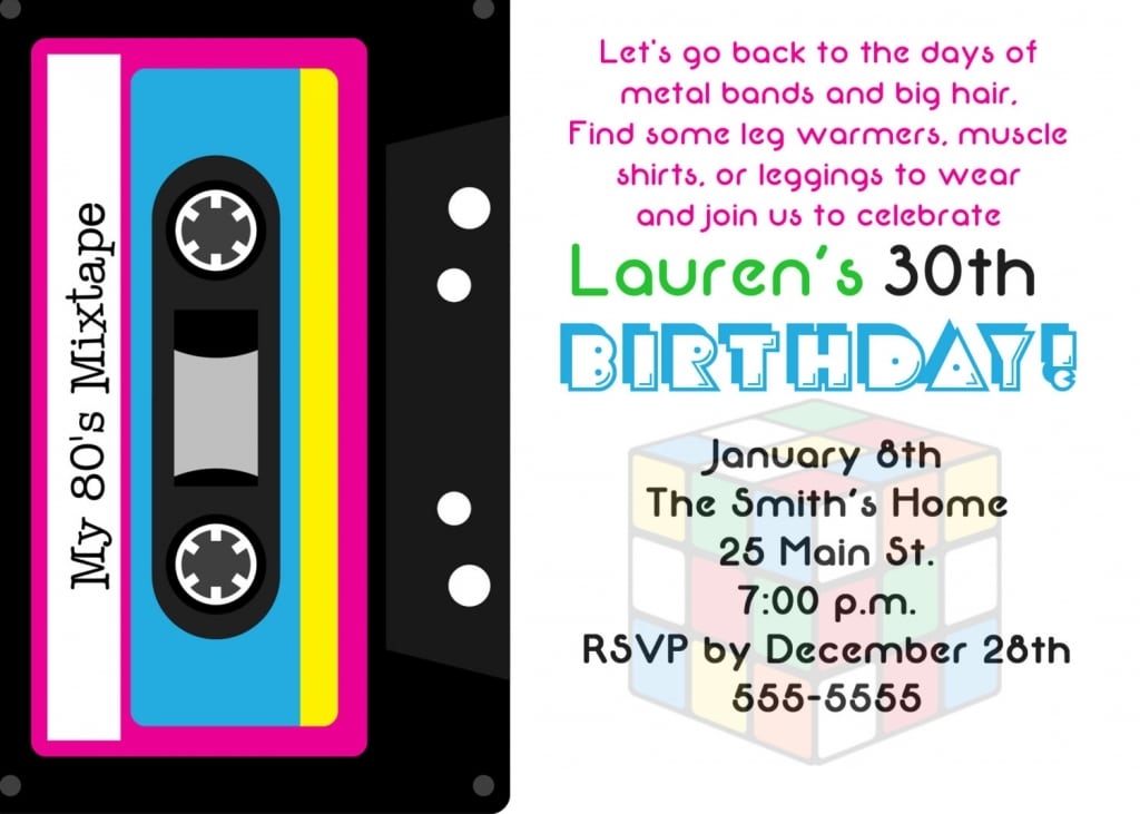 Retro Birthday Invitation Templates Free