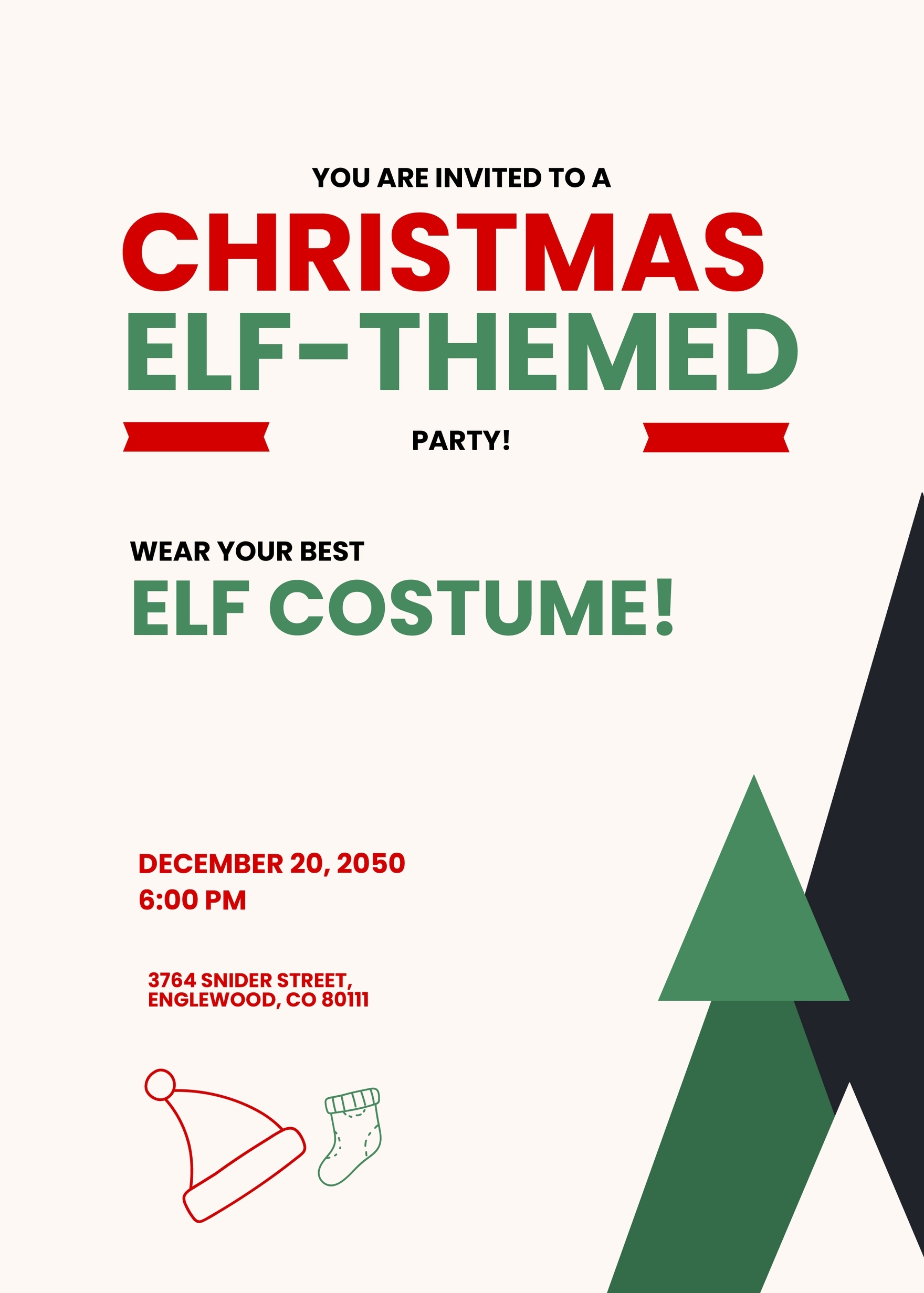 Retro Christmas Invitation Template In Word Publisher Pages PSD