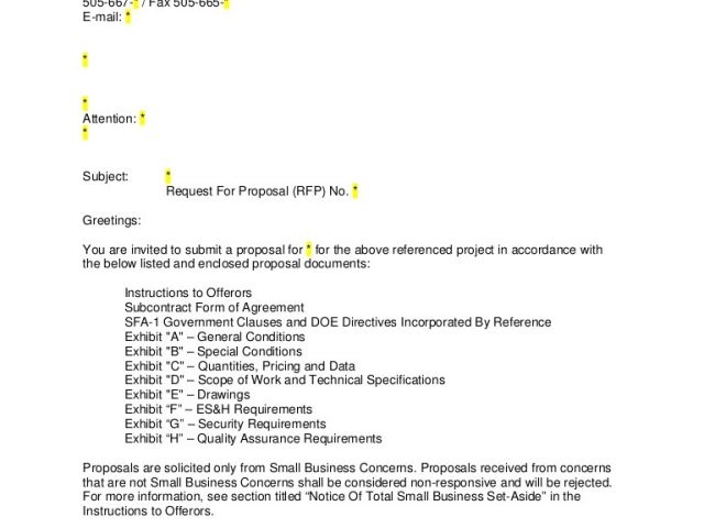 rfp invitation email template