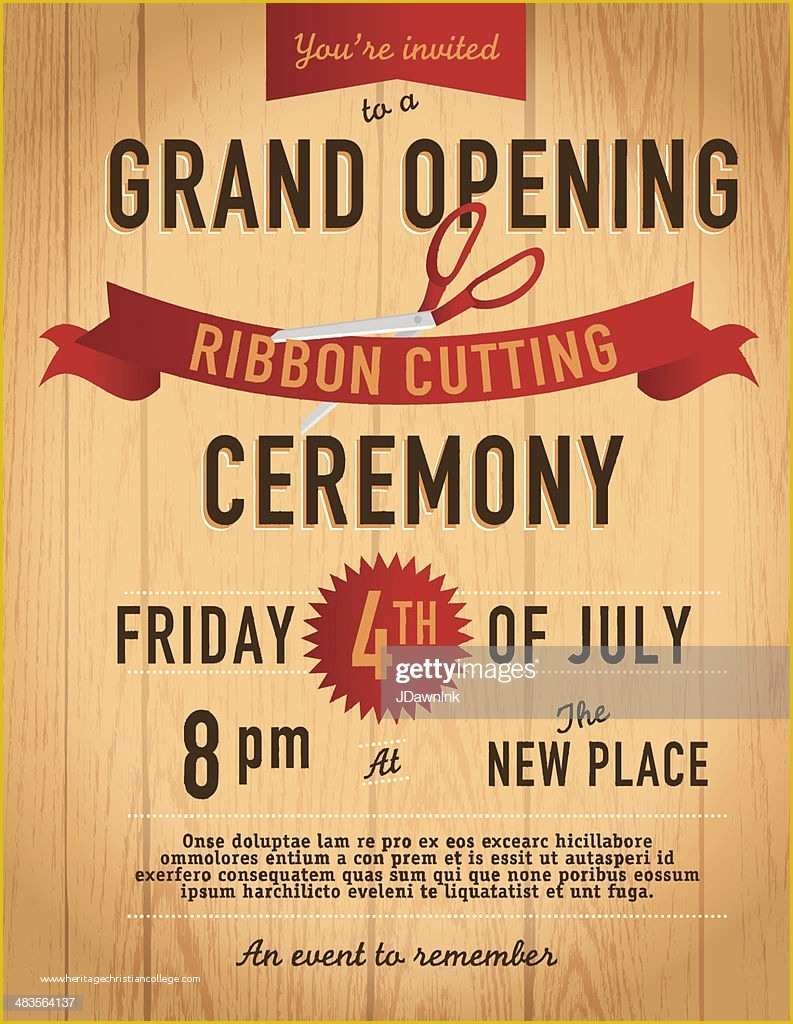 Ribbon Cutting Ceremony Invitation Template Free Of Ribbon Cutting