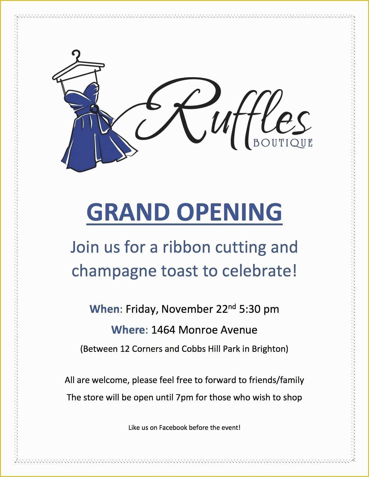 Ribbon Cutting Ceremony Invitation Template Free Of Ribbon Cutting