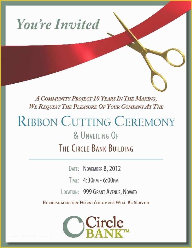 ribbon cutting invitation free template