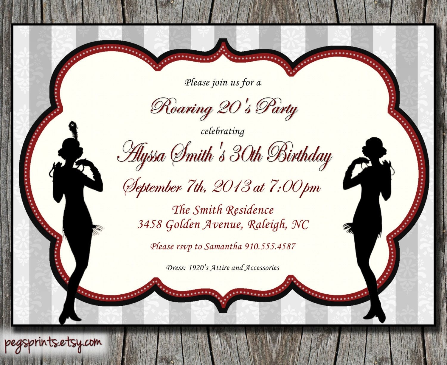 roaring 20s invitation template
