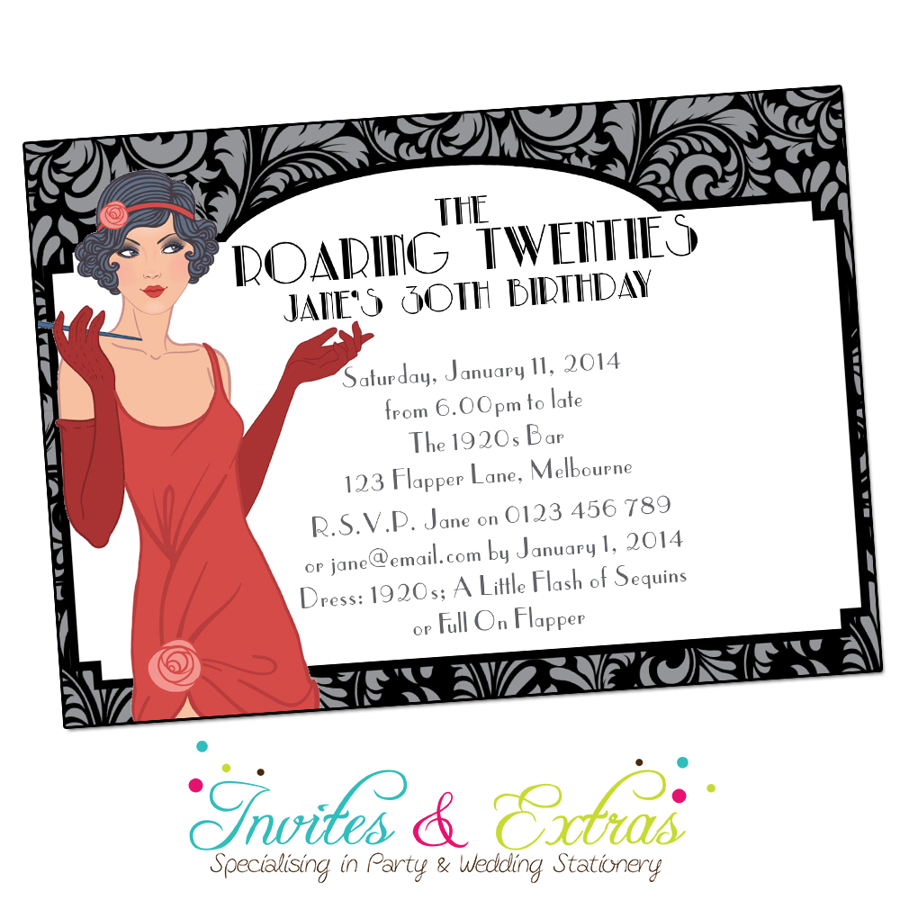 Roaring 20S Invitation Template