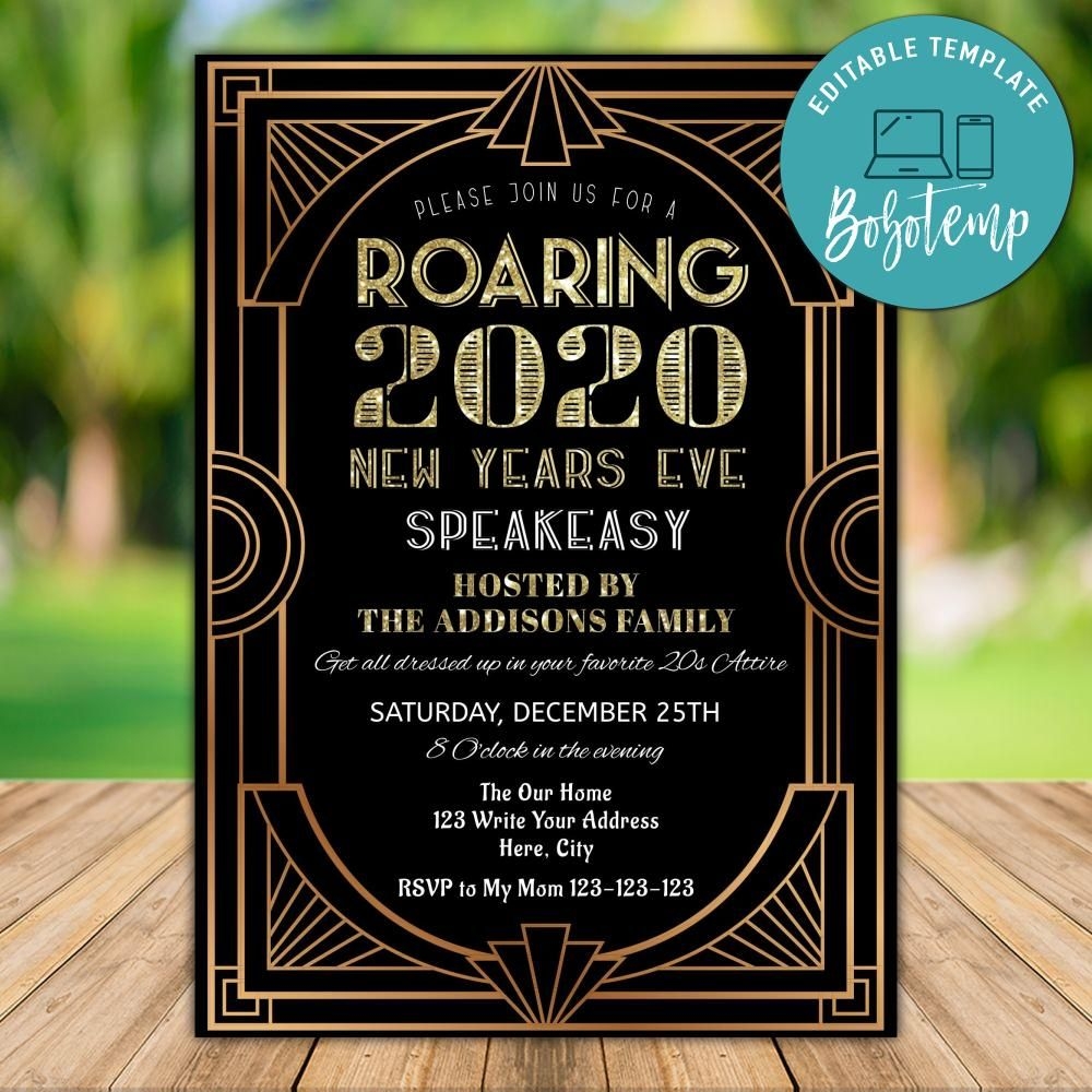 Roaring 20s Party Invitation Templates