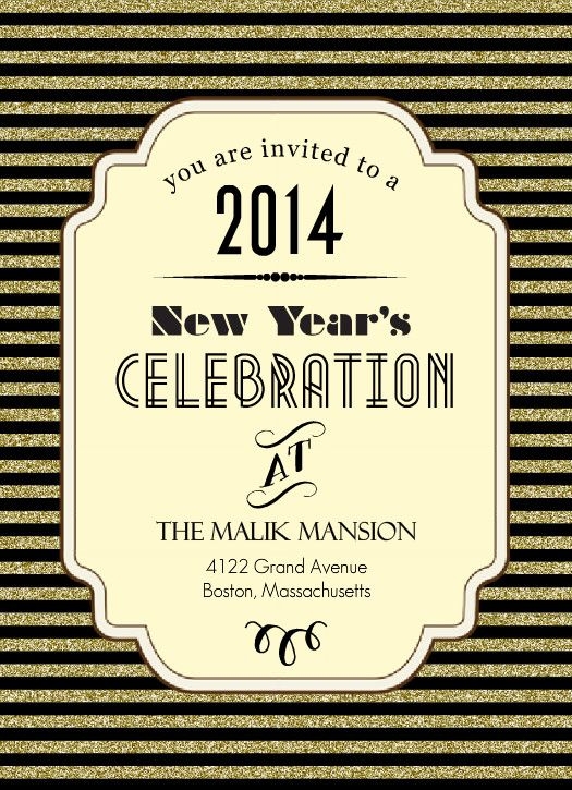 Roaring Twenties New Years Eve Party Invitation Event Invitation 