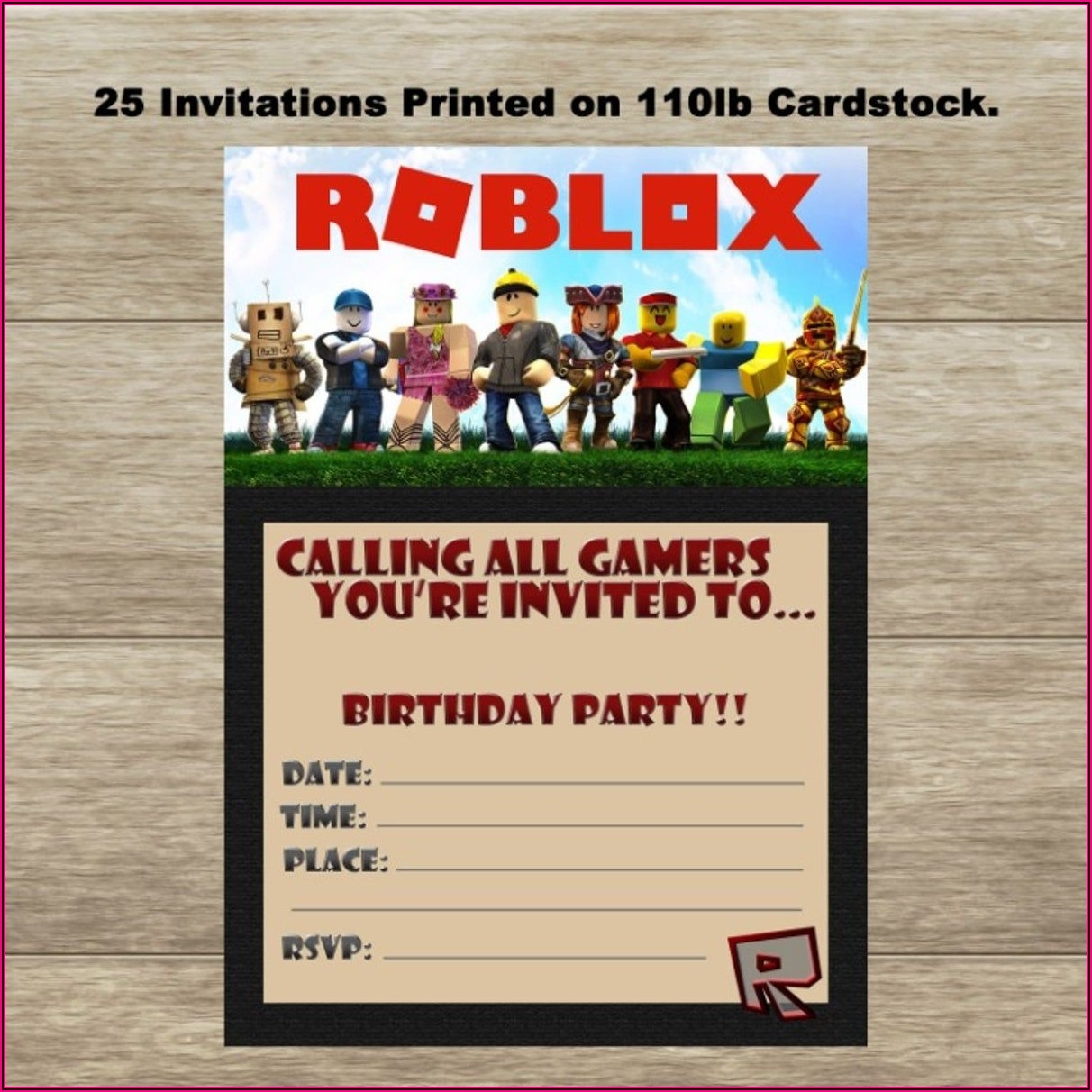 Roblox Birthday Party Invitation Template Free Invitations Resume 
