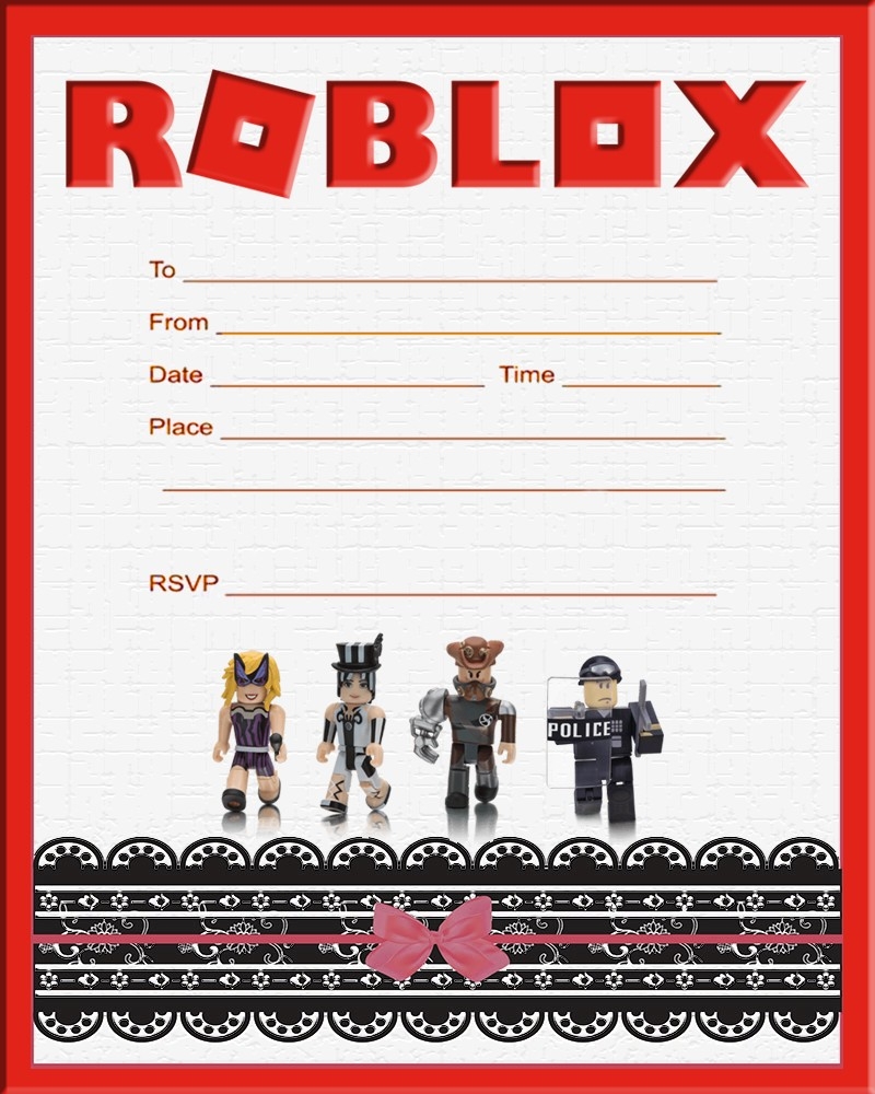 Roblox Birthday Party Invitations Invitation World