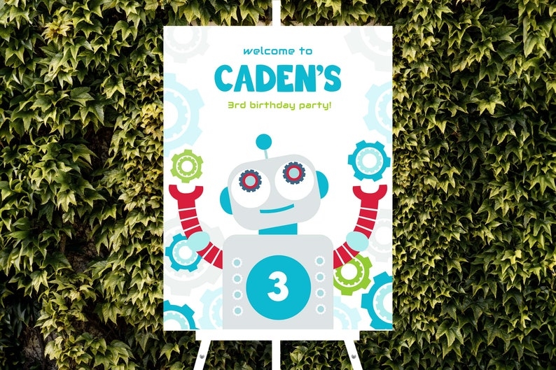 Robot Invitation Template Robot Invite Robot Birthday Invitation 