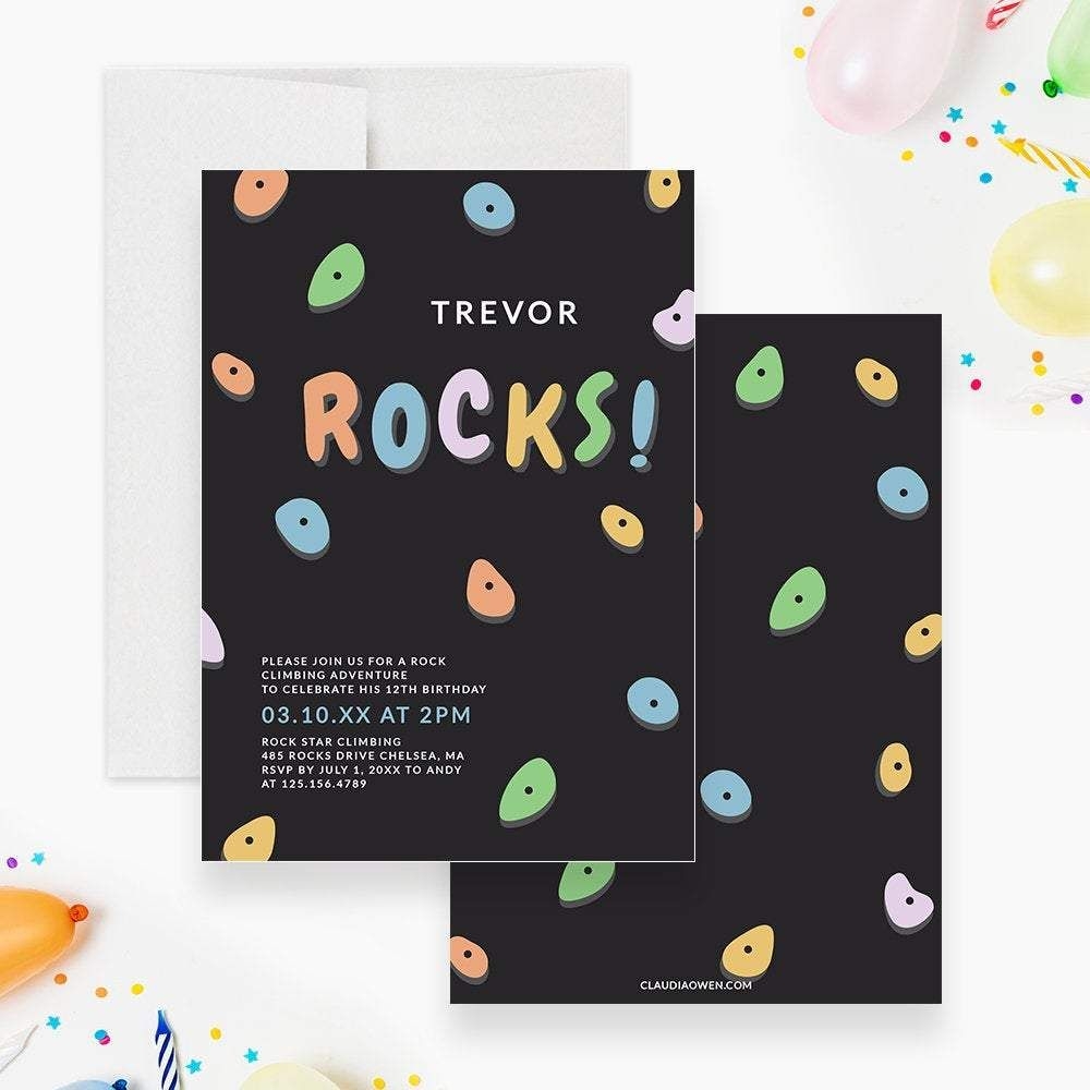 rock climbing invitation template free