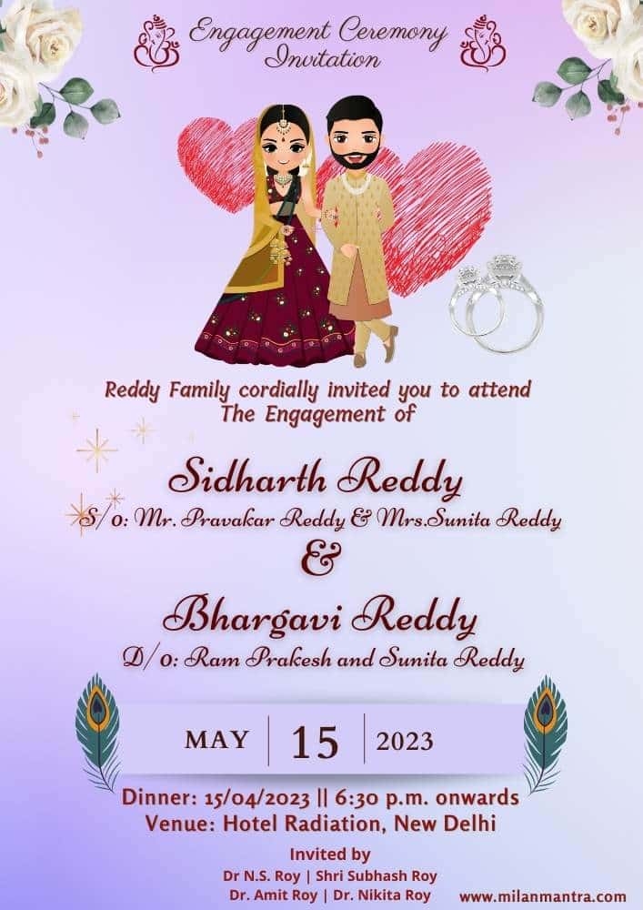 Roka Ceremony Invitation Card Free Template Word Infoupdate