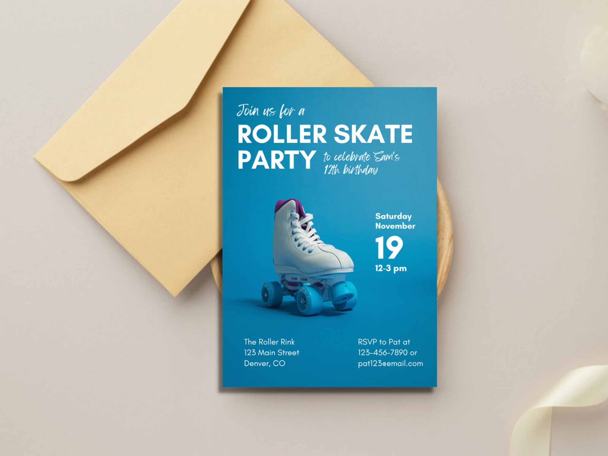 skate party invitation template
