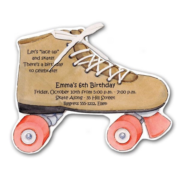 Roller Skating Birthday Party Invitations Drevio Free And Printable