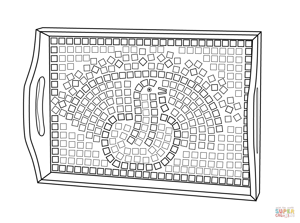 Roman Mosaic Coloring Pages Coloring Home