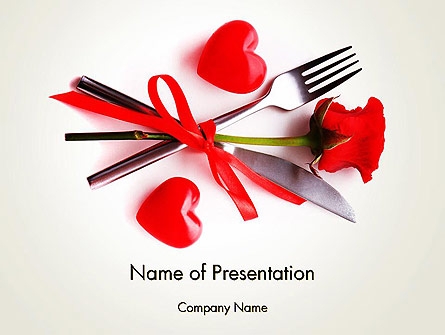 Romantic Dinner Invitation Presentation Template For PowerPoint Google