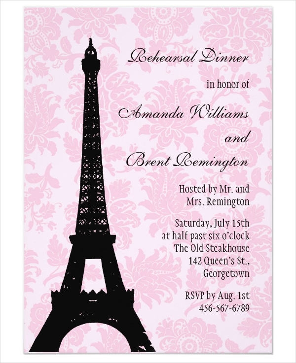 romantic dinner invitation template