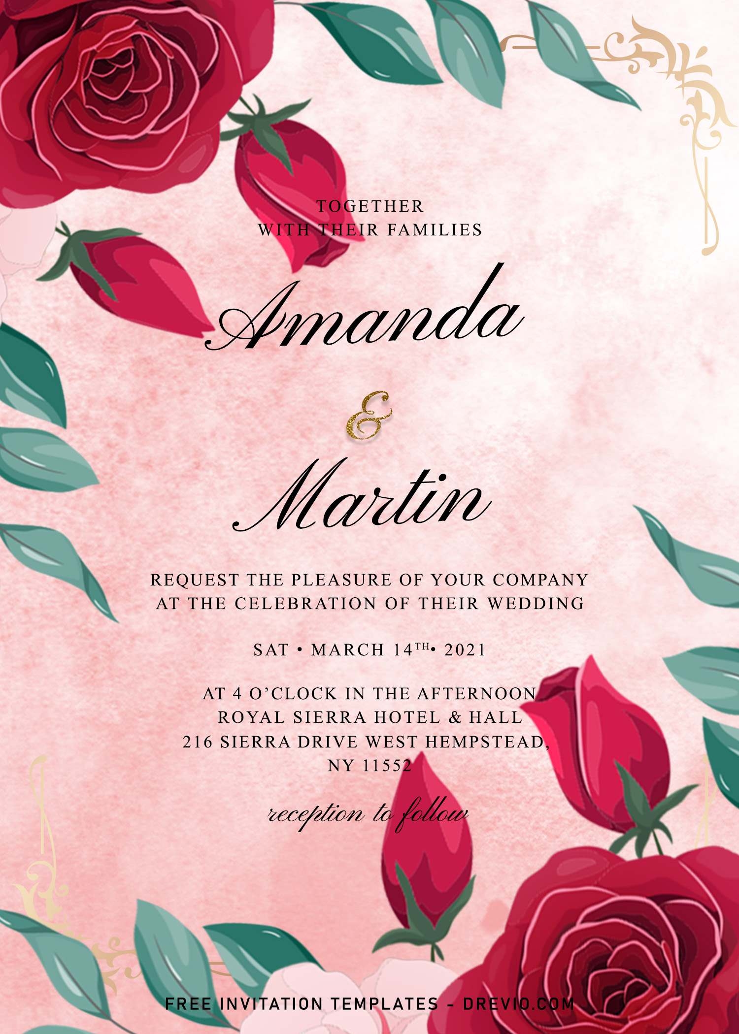 romantic invitation template