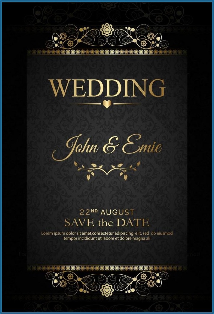 Rose Gold And Black Invitation Template Invitations Resume Examples