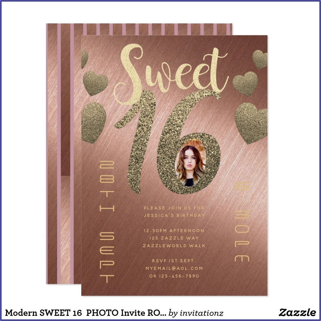 Rose Gold Sweet 16 Invitation Templates Invitations Resume Examples 
