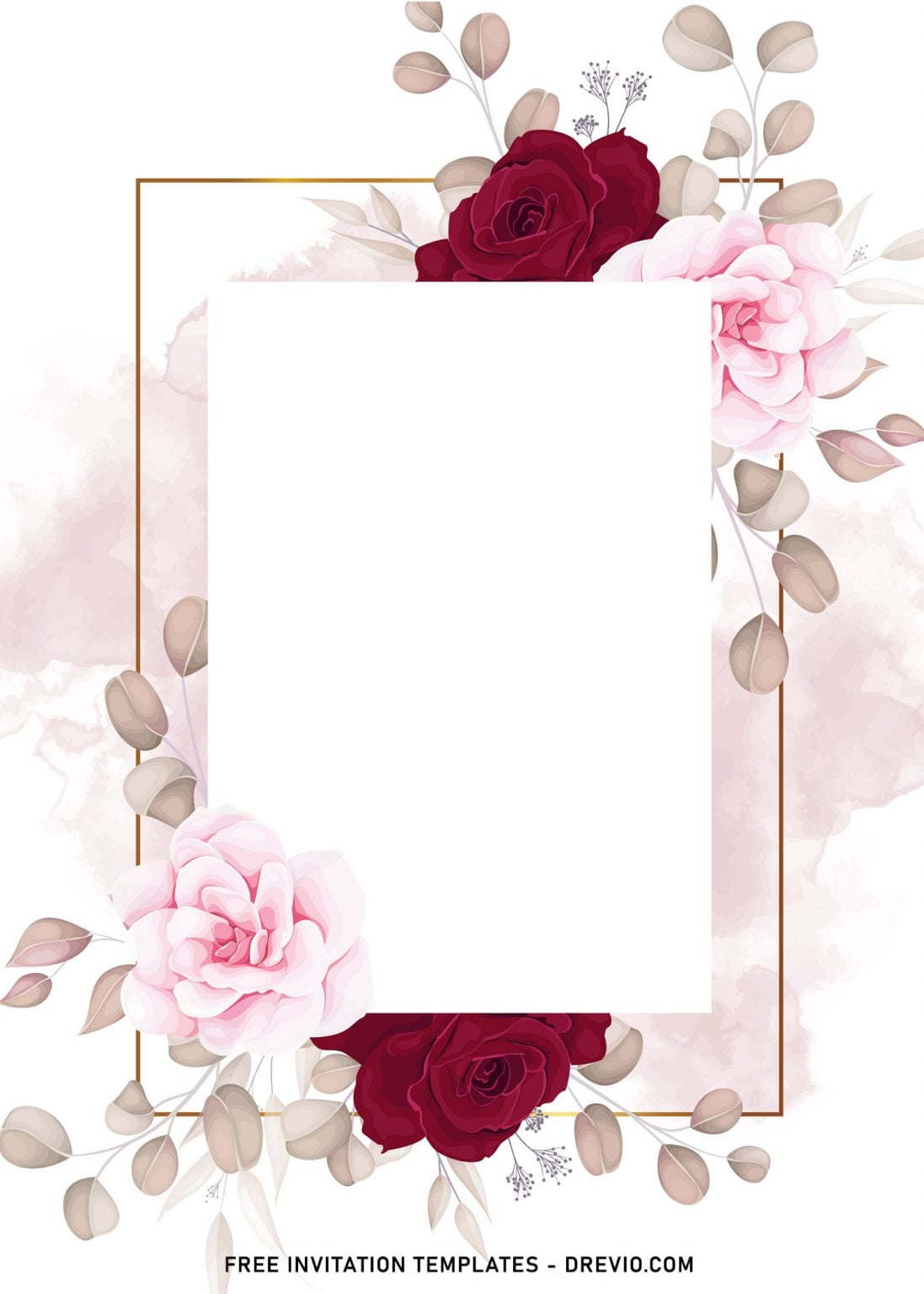 Rose Invitations Templates