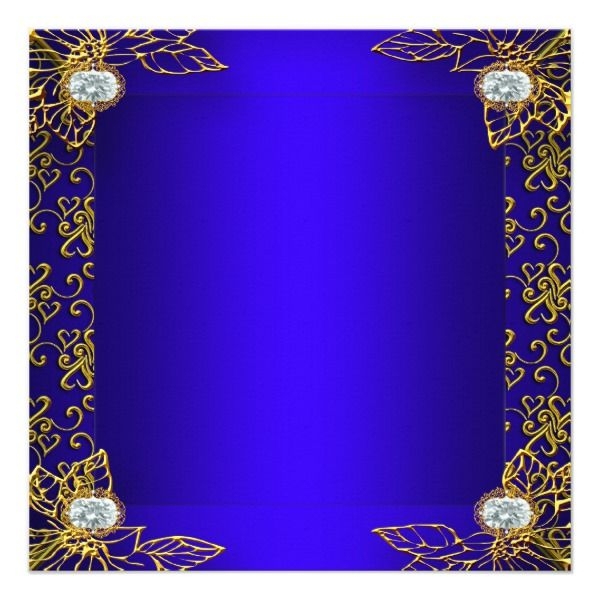 royal blue and gold invitation templates free