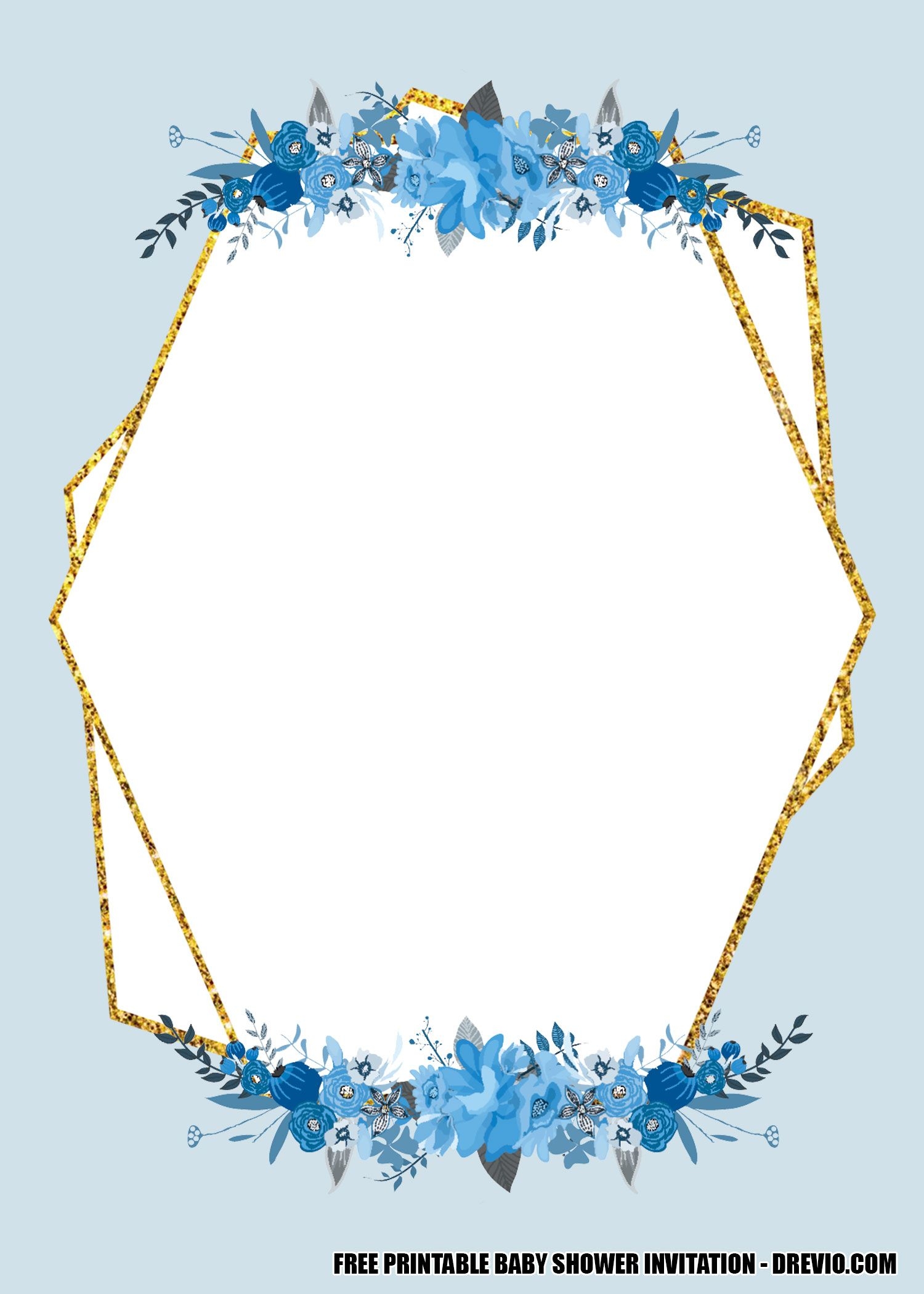Royal Blue And Gold Wedding Invitation Templates Free Printable Word 