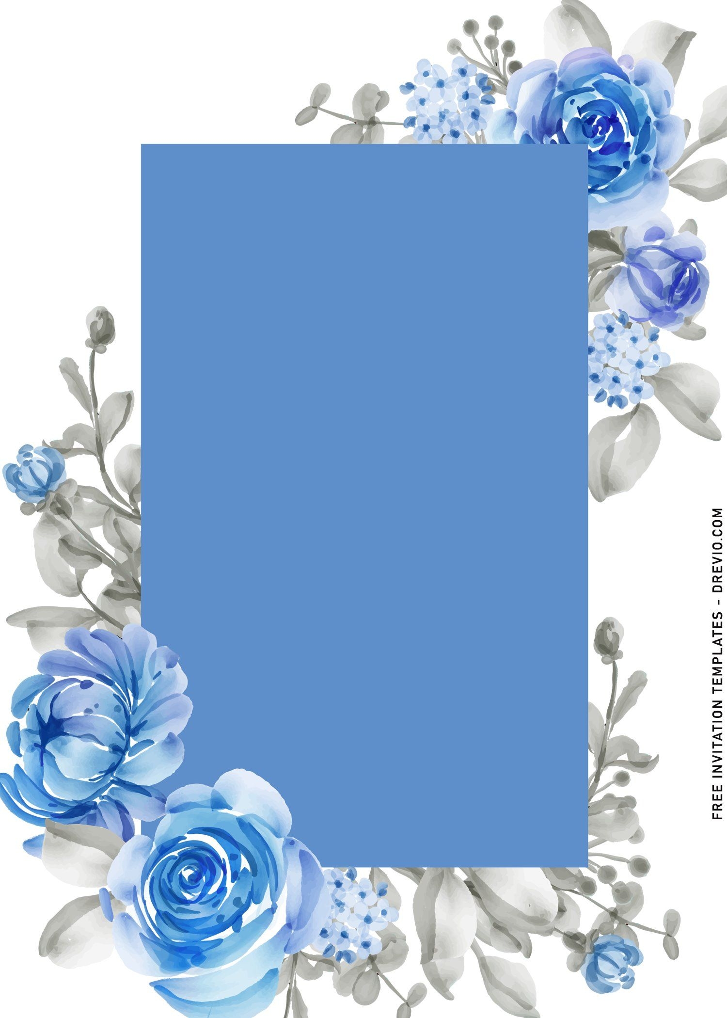 Royal Blue And Silver Invitation Template Free Dev onallcylinders