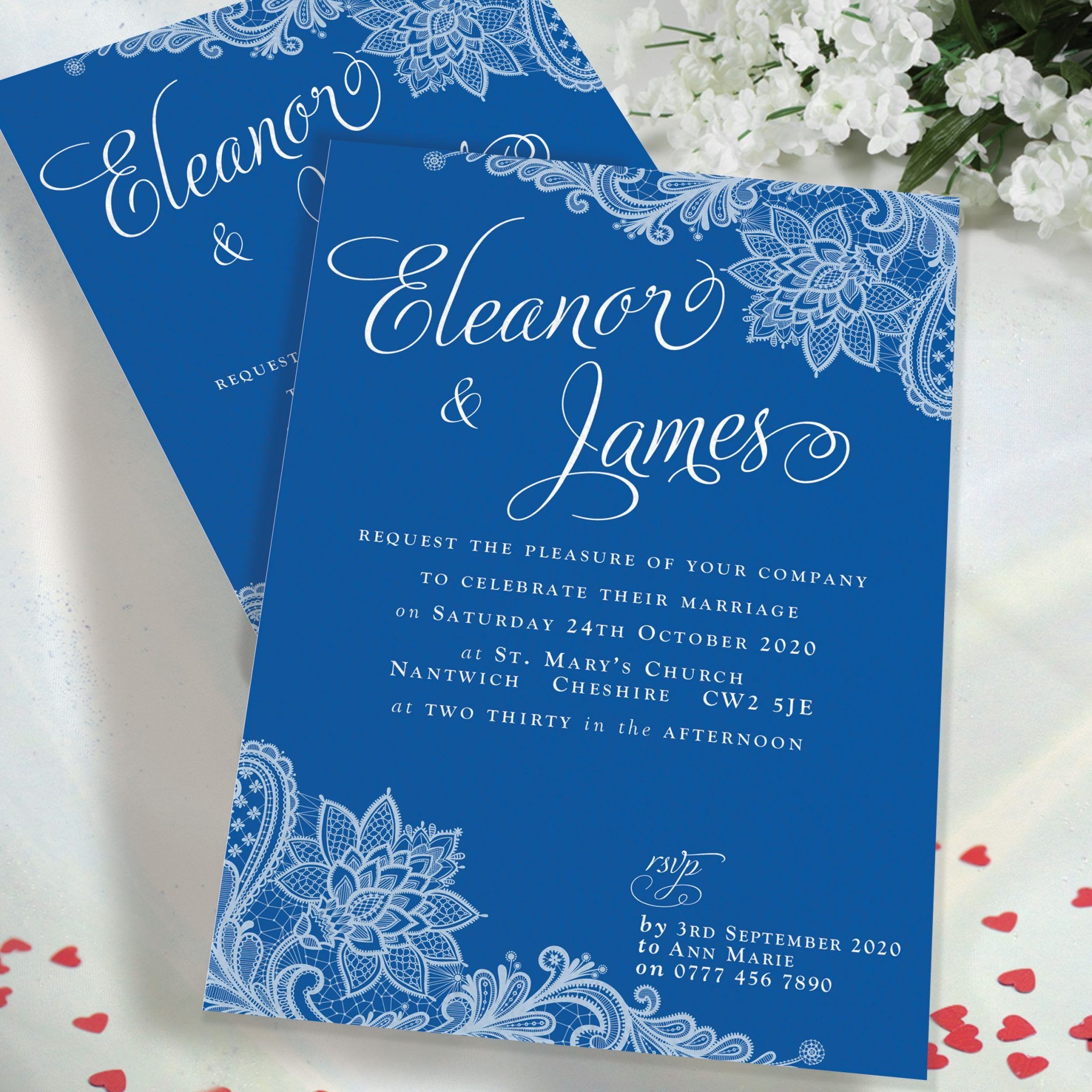 Royal Blue Invitation Template Printable Word Searches