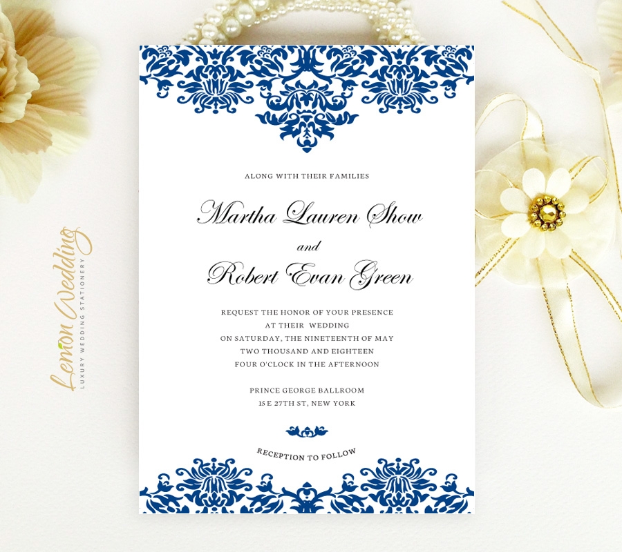 Royal Blue Invitation Template