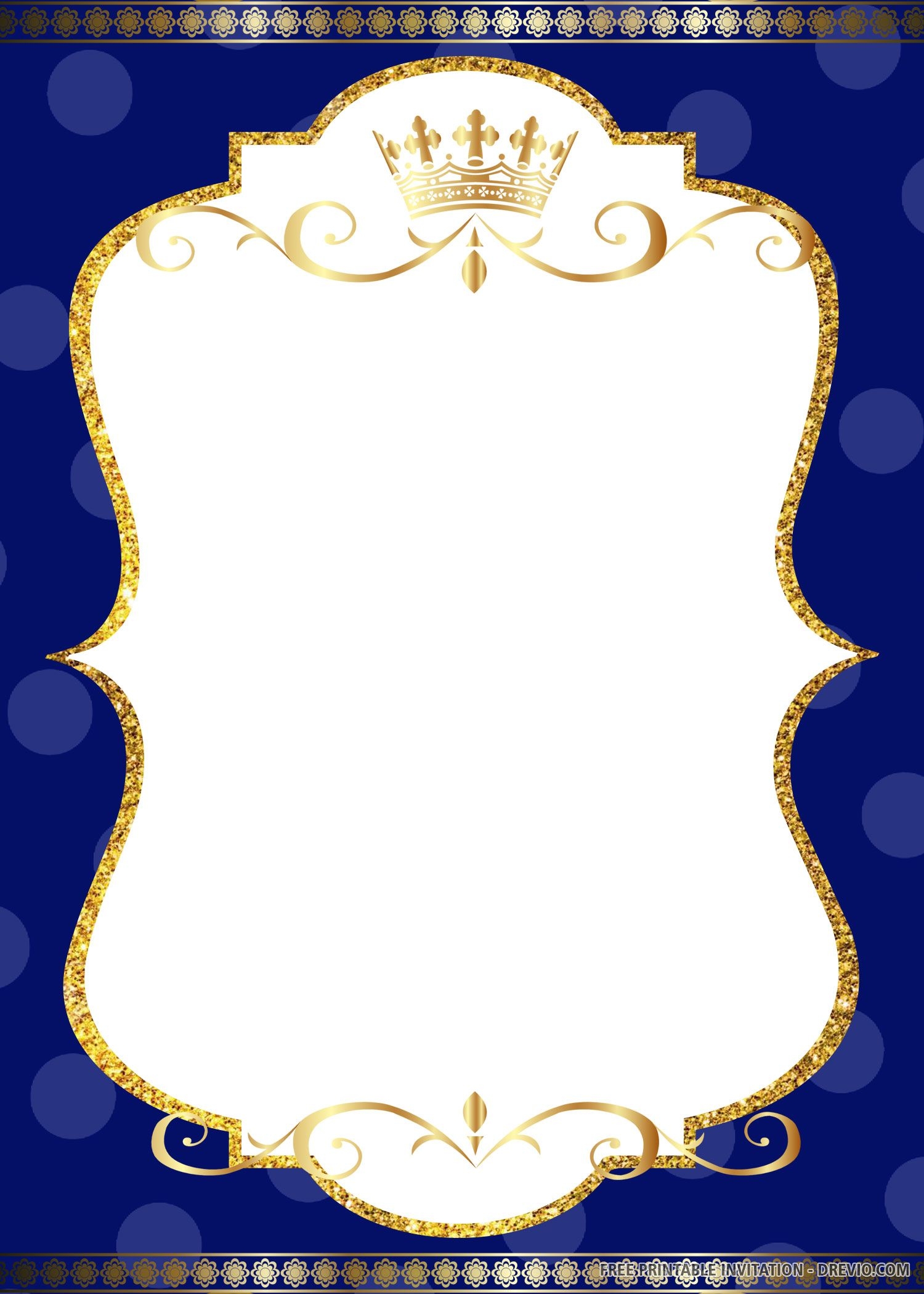 Royal Prince Baby Shower Invitation Template Codesrc