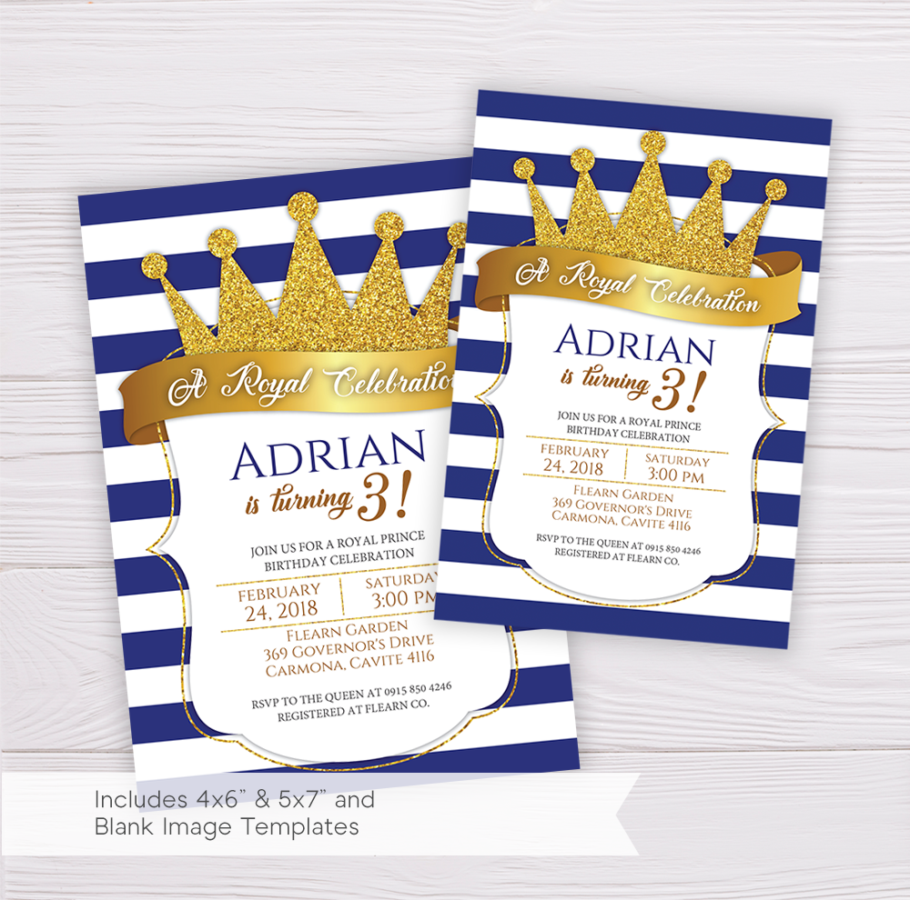 Royal Prince Invitation Template Dgtally